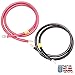 Pair of 5ft AWG 2/0 Battery Interconnect Copper Cables 3/8