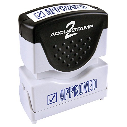 Accu-Stamp2® Pre-Inked Message Stamp, Approved, 1/2" x 1 5/8", Blue
