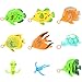Emorefun Hook and Reel Fishing Toy Playset Various Fish Model Pretend Play Fun Bath Toy Basic Educational Development Fishing Travel Table Game Birthday Gift Toy for Kids, Children, Baby Toddlers