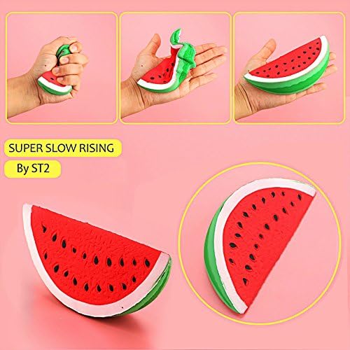 ST2 Slow Rising JUMBO Kawaii Watermelon Squishy Cream Scented large Kawaii Squishy Charms, Stress Relief Toy, Decorative props