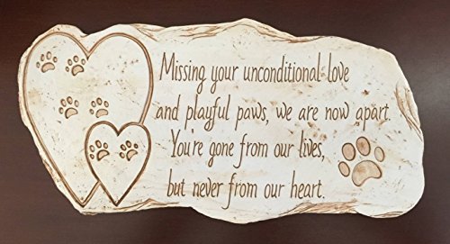 6 Pawprints+Remembered+Memorial+Stone+Marker
