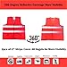 Lavori-AK Orange Safety Vests 10 Pack,Reflective High Visibility Construction Working Vest for Men,Woman,Pockets,Hi Vis Mesh and Neon Silver Strip