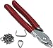 Red straight Hog Ring Pliers Set& 100 Galvinized Hog Rings- For Upholstery Installation Kit car auto Seat cover heater cooler