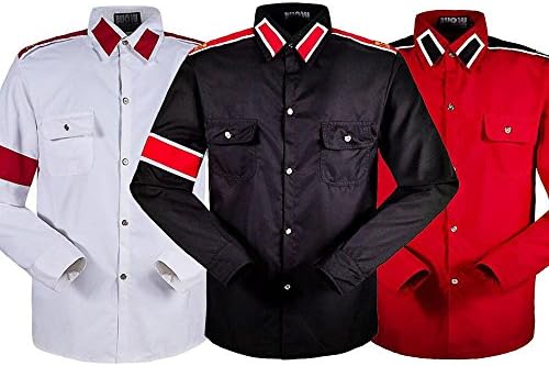 in Memory Michael Jackson MJ Black Retro CTE Anti-war Cotton Shirt Stitchwork Sark Collection Embroidery
