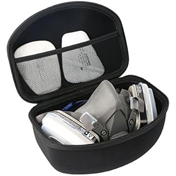Khanka Hard Travel Case Replacement for 3M 07193/07192 Dual Cartridge Respirator Assembly,Organic Vapor/P95,Large