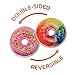 Cheer Collection Round Donut Pillow | 2-in-1 Reversible Super Soft Microplush Doughnut Pillow - Rainbow Icing, Rainbow Sprinkles