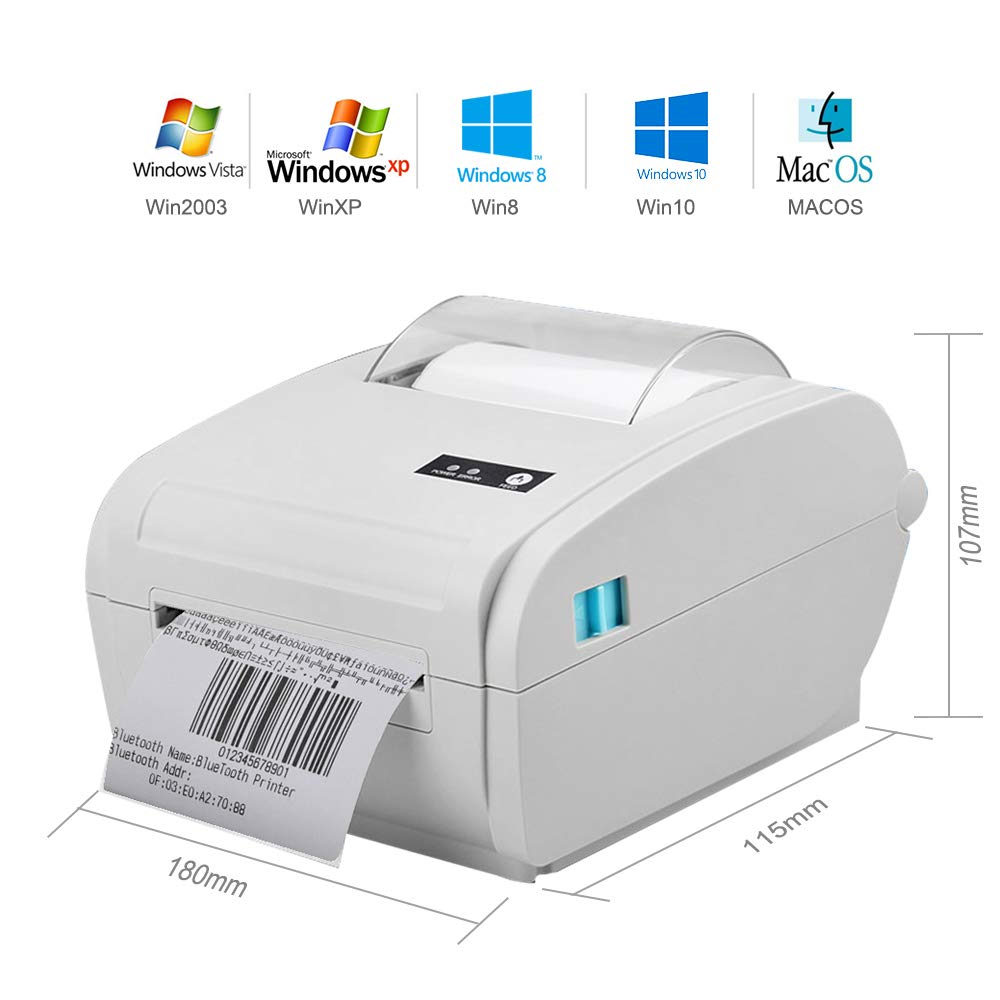TEROW T9210 Desktop USB Direct Thermal Label Printer,110mm Adjustable
