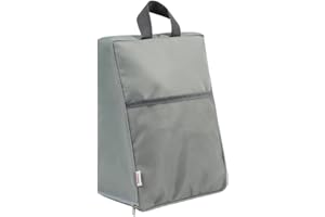 Gray Green Travel Shoe Bag with Handle, Oxford Cloth Portable Shoe Storage Bag, Waterproof Dust Cover Shoe Organizer for Busi