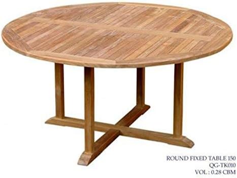 Inspirng Furniture LTD Grade A Teak Garden Table - Round 150cm / 5ft - 6 Seater