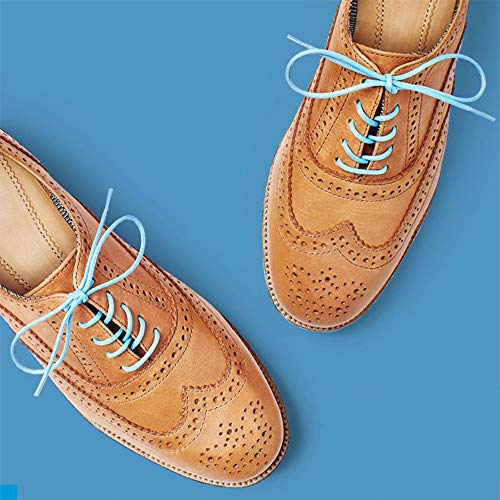 [2 Pairs] Pack Waxed Round Oxford Shoe Laces for Dress Shoes Chukka 3/32" Thin - Thumbnail 4