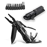 Multitool Knife RAVPower 5-in-1 Multi-Purpose Pocket Knife Plier Kit in Durable Black Oxide Stainless Steel for Survival, Camping, Fishing, Hunting, Hiking