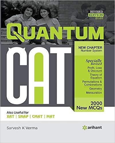 Quantitative Aptitude Quantum CAT Quantitative Aptitude Quantum CAT