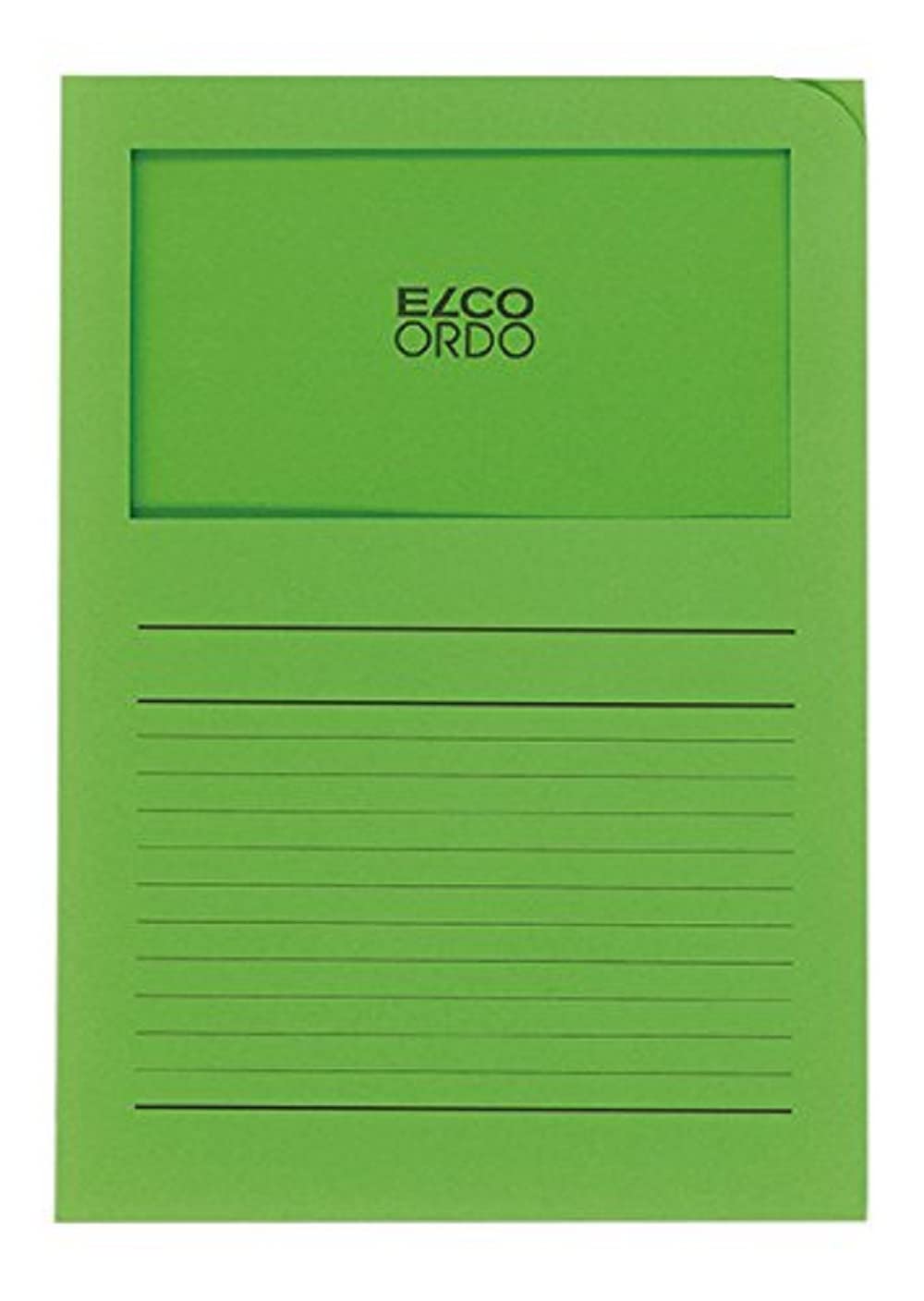 ELCO Ordo Classico, Organizer Folder with Window, 220 x 310 mm, 120 g/m², FSC Mix, Green, Pack á 100 folders