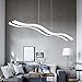 Create for Life Modern Wave LED Pendant Light Dimmable Fixture Modern LED Chandelier LED Hanging Light Fixture for Contemporary Living Room Dining Room Kitchen Island Table Decor(Remote Control)