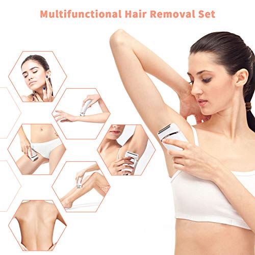 Miserwe Womens Electric Razor Painless Lady Shaver Wet & Dry Cordless Rechargeable Women's Hair Remover Body Hair Remover for Legs Bikini and Underarms with LED Display