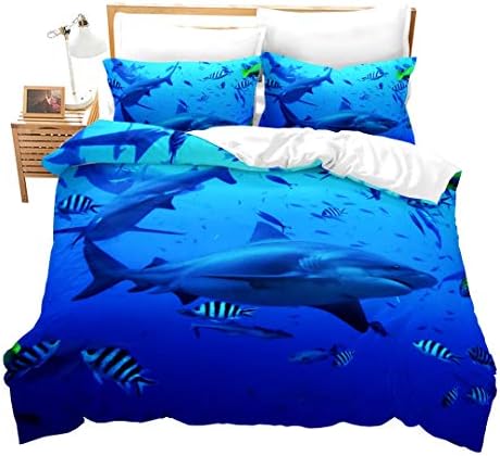 Erosebridal サメの寝具 掛け布団カバー 海の掛け布団カバー 水彩画 魚 キルトカバー 海の Erosebridal サメの寝具 掛け布団カバー 海の掛け布団カバー 水彩画 魚 キルトカバー 海の