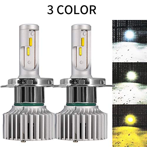 H4 9003 HB2 LED Headlight Bulb Hi/Low Beam 3 Color Canbus Conversion Kit Adjustable Beam Extremely Bright For Car Vehicles Truck Replacement(Pack of 2) - Thumbnail 7