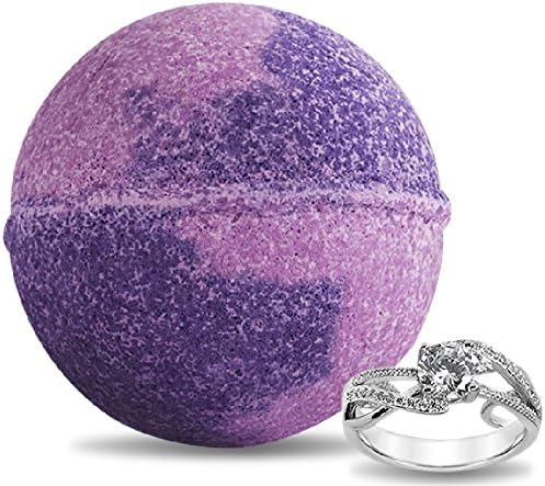 Luxury Fizzy Bath Bomb - Crazy Love with Surprise Mystery Ring Gift Box by Scented Treasures, Size 6
