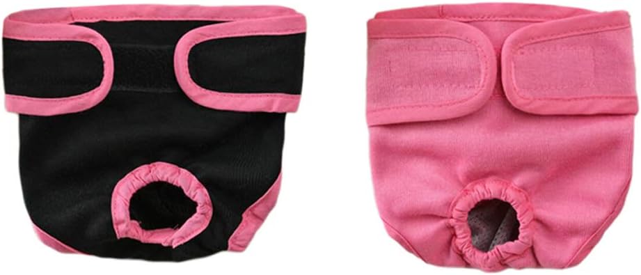 Diyafas 2 Pack Reusable Dog Nappies Physiological Pants Underwear Female Pet Sanitary Pads Hygiene Diapers for Small Medium and Large Dogs