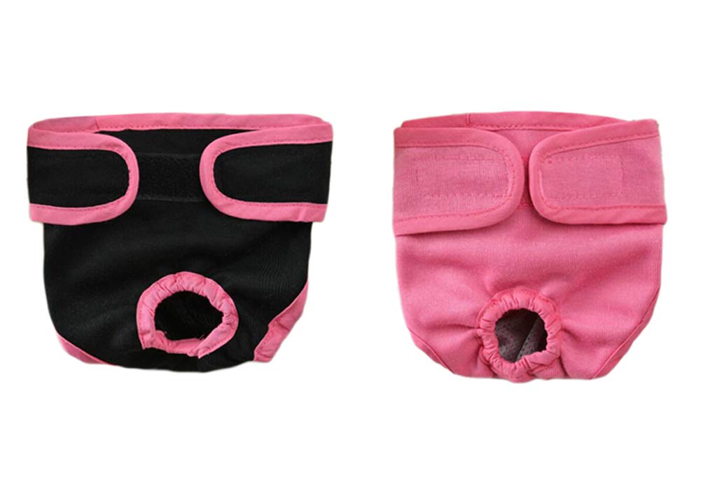 Diyafas 2 Pack Reusable Dog Nappies Physiological Pants Underwear Female Pet Sanitary Pads Hygiene Diapers for Small Medium and Large Dogs