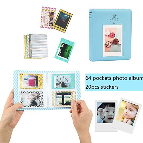 Katia Instant Camera Accessories Bundle Compatible for Fujifilm Instax Mini 9 / Mini 8+ / Mini 8 Instant Film Camera. Includes Camera Case, Album, Frame, Stickers, Strap,etc - 3D Flower