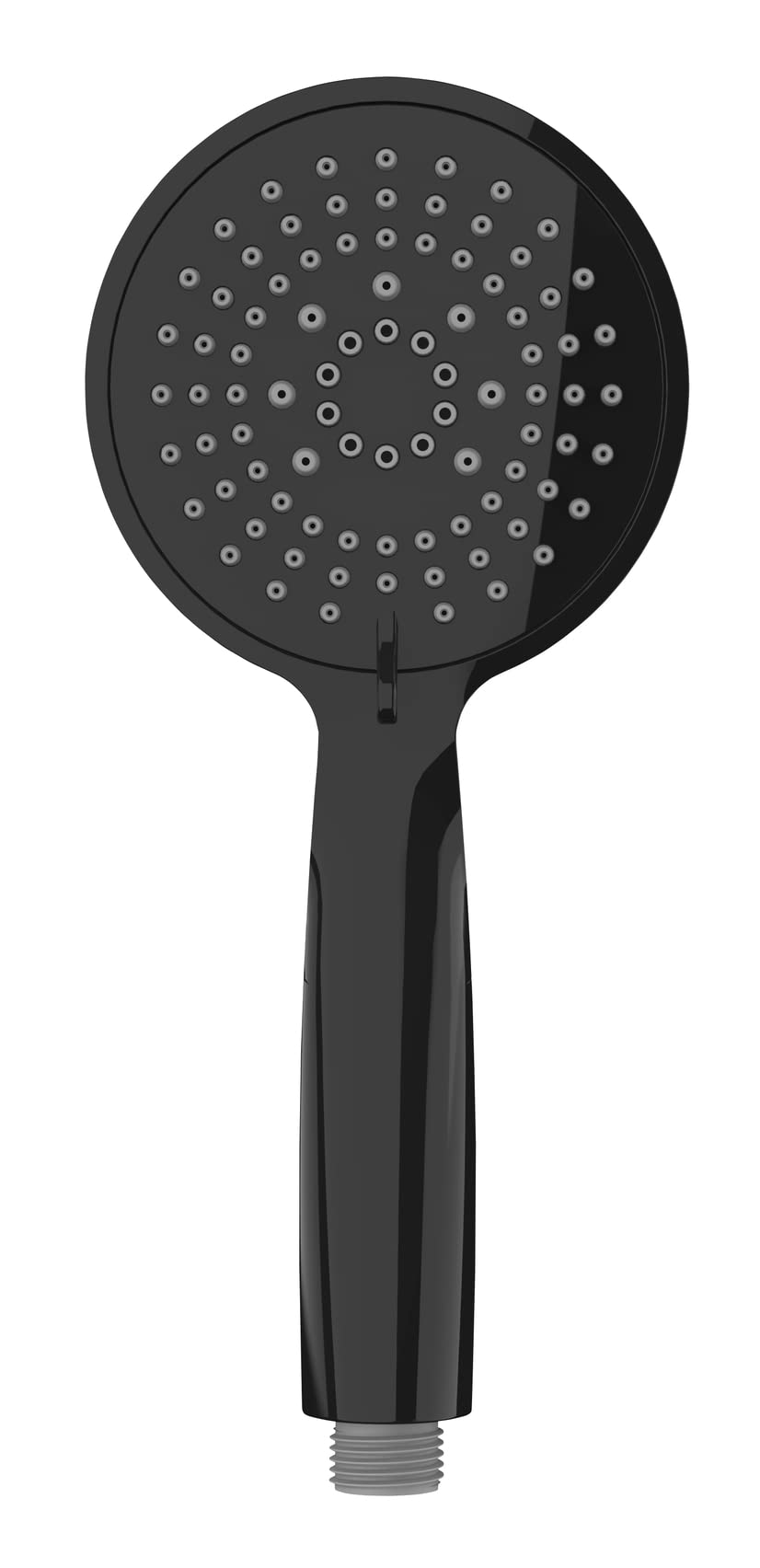 WENKO Young Black Shower Head - Universal Shower Head with 5 Jet Types, Plastic (ABS), 11 x 11 cm, Black