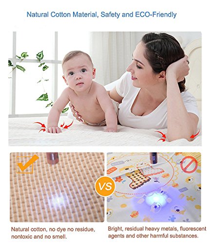 Baby Waterproof Pad Bed Mattress Protector Reusable Incontinence Pads Organic Cotton 4 Protective Layers Ultra Absorb Sheets for Infants Kids, Size 39.5”x23.8” (1 Pack)