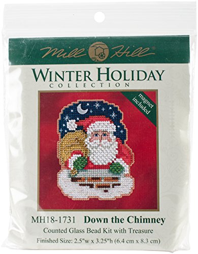 Mill Hill Down the Chimney Beaded Counted Cross Stitch Christmas Ornament Kit 2017 Winter Holiday MH181731