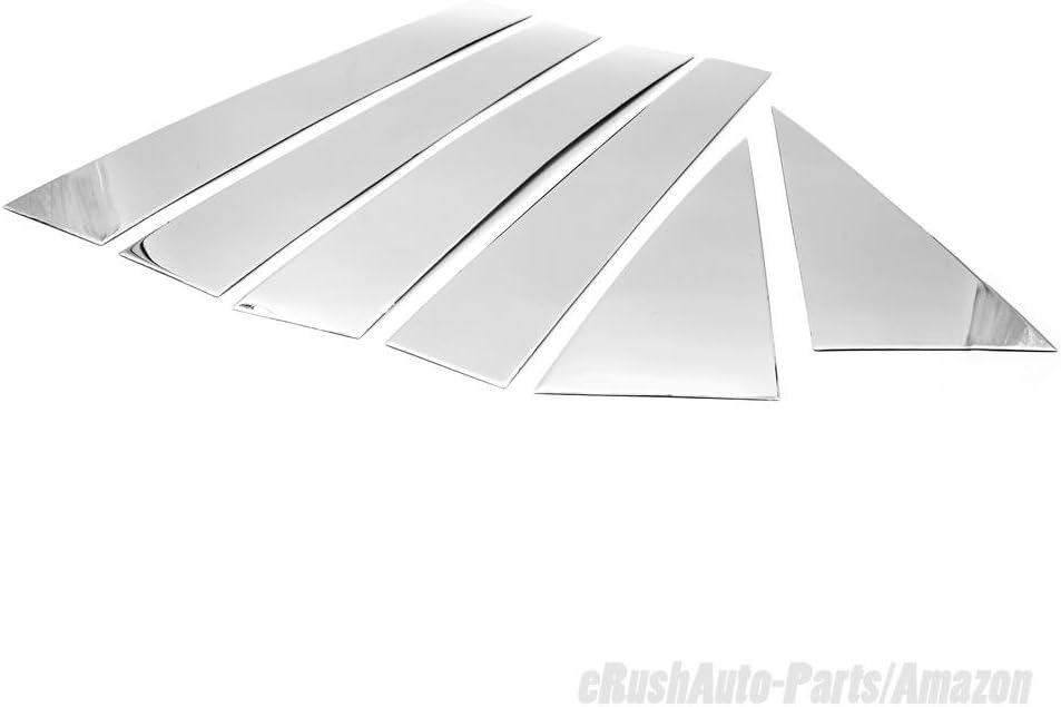 Stainless Chrome Polished Pillar Posts Accent Covers for 2007-2016 GMC Acadia