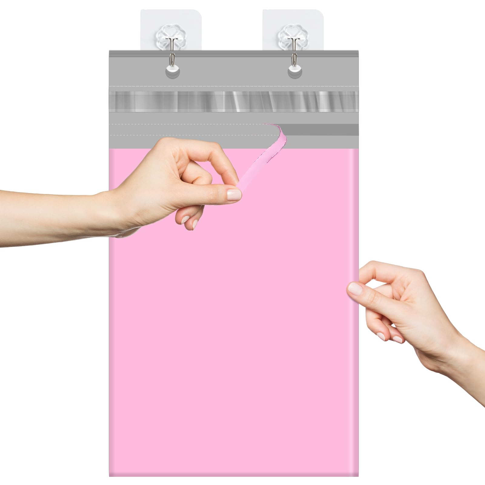 Fuxury 14.5x19 Inch 200pc Pink Poly Mailers for Clothing/Hoody/Shirt/Jacket, Shipping Self Sealing Envelopes Bags Boutique Custom Bags, Enhanced Durability Multipurpose Envelopes, Items Safe Protected