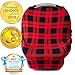 Car Seat Cover for Babies, Nursing Cover, Carseat Canopy - Red Plaid