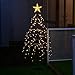 Excelvan 1.5M/5FT 176 LEDs Twinkle Star Upside-down Xmas Tree Light Warm White Light Brown Branches for Home, Bedroom, Party, Wedding, Bar, Indoor Outdoor Christmas Decoration