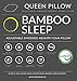 Bamboo Sleep PREMIUM Adjustable Comfort Pillow - Dual Cover Hypoallergenic Certipur-US Shredded Memory Foam - Queen Size