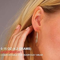 Gacimy Gold Hoop Earrings for Women, 14K Gold