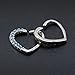 16g Clear/Pink Cubic Zirconia Heart Surgical Steel Daith Tragus Cartilage Earring piercing (Aqua)