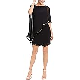 28th & Park Womens Black Sequined Overlay Sleeveless Jewel Neck Short Cocktail Sheath Dress S