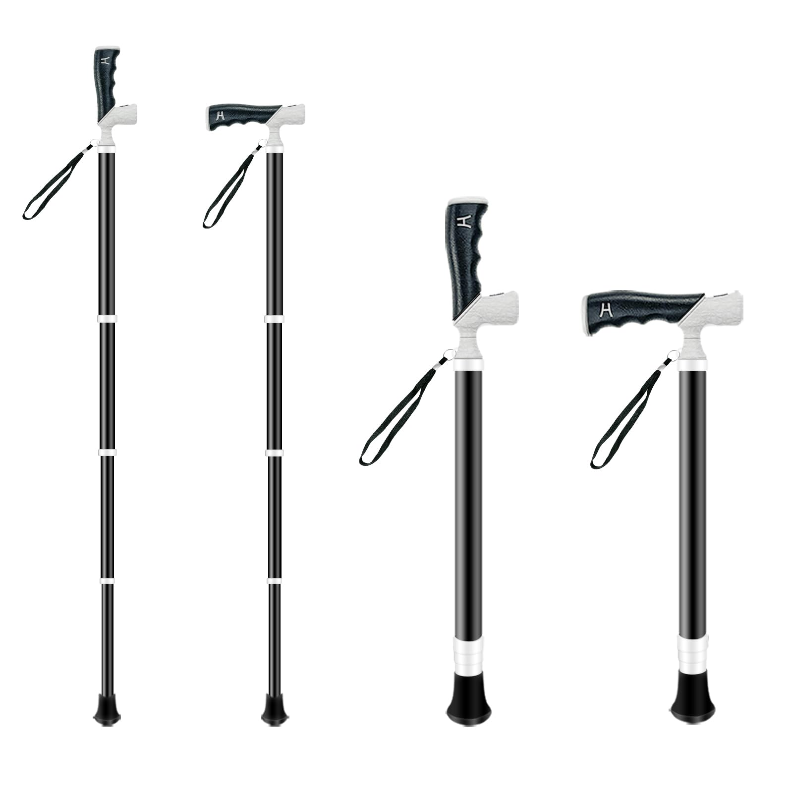 Photo 1 of **ONLY 1**Adjustable Foldable Walking Cane, Hiking Sticks Canes Walking Stick for Seniors,Telescopic Walking Canes with Anti-Slip Grip, Lightweight Trekking Cane for Hiking, Climbing