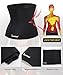 Waist Trimmer Ab Belt Neoprene Trainer Shaper Slimming Sauna Belt Belly Fat Weight Loss Belt Ab Trainer Back Brace (Black, 2XL)