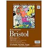 Strathmore 400 Series Bristol, 2-Ply Vellum, 11"x14" Tape Bound, 15 Sheets
