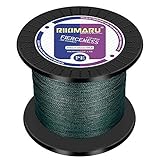 RIKIMARU Braided Fishing Line Abrasion Resistant Superline Zero Stretch&Low Memory Extra Thin Diameter 327-1094 Yds, 4-180LB