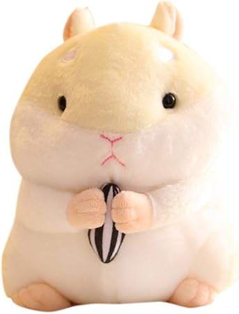 Amazon ハムスター ぬいぐるみ キャラクター ベビー 子供 彼女彼氏へ かわいい ふわふわ ふかふか 父の日 お誕生日 お祝い 柔らかい プレゼント ギフト 贈り物 抱き枕 おもちゃ 動物 インテリア 店飾り オフホワイト 25cm ぬいぐるみ おもちゃ