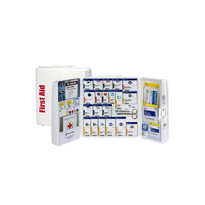 FIRST AID ONLY 50 Person Large Plastic SmartCompliance First Aid Cabinet with Medications , OSHA (1000-FAE-0103)