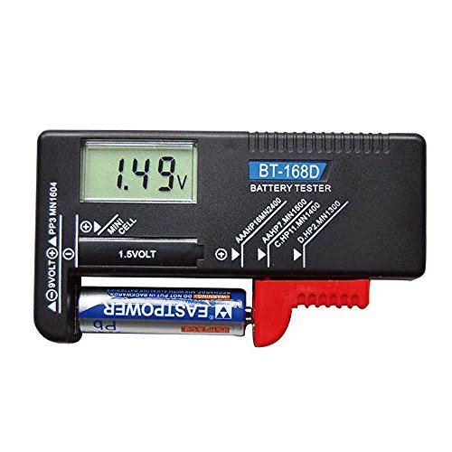 Generic Bt 168d Digital Handheld Battery Volt Tester Checker for Button Cell Battery 9V 1.5V