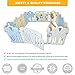 Baby Playpen Kids Activity Center - 14 Panel | Safety Play Yard Area - Indoor, Outdoor Portable Fence | Adjustable, Non-Toxic, Multi-Color Home Play Zone | Lock System Gate Door | Kid, Child, Infant