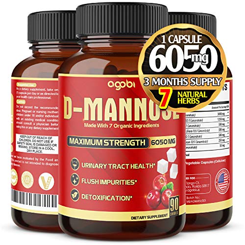 DMannose Capsules 7 Herbs Equivalent to 6050mg with Cranberry