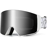 EXP VISION Ski Goggles Dual Lock Magnetic Snow Goggles Interchangeable Lens with Anti-Fog Snowboard Goggles for Men & Women