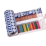 APAO 72 Colored Canvas Pencil Wrap Pencils Roll Pouch Case Holder