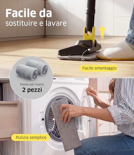 PEXCHO Steam Mop with Portable Cleaner 1500 W, Removable Tank