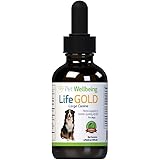 Pet Wellbeing - Life Gold for Large Dogs - Immune system support and antioxidant protection for canines with cancer - 4 oz (1