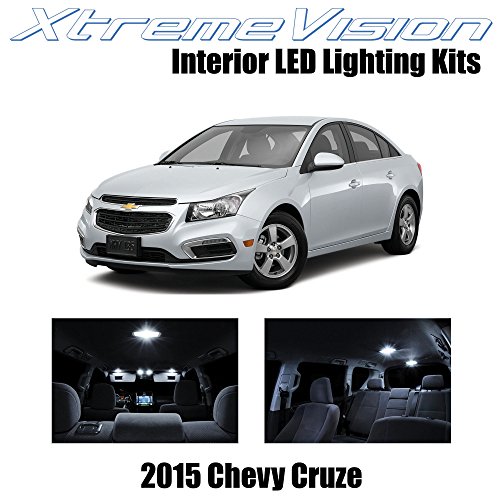 XtremeVision Chevy Cruze 2015 (12 Pieces) Pure White Premium Interior LED Kit Package + Installation Tool